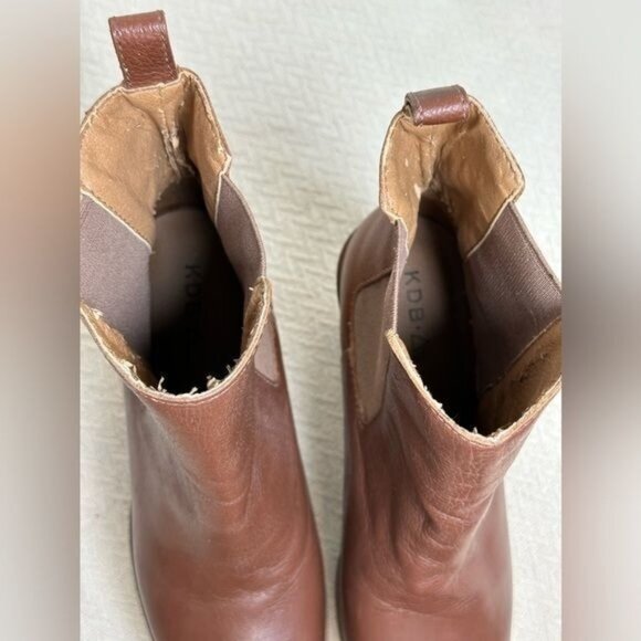 Kelsi Dagger Brooklyn Ubel Women Chelsea Boots 7.5 Brown Platform Wedge Ankle Bo - Picture 5 of 10